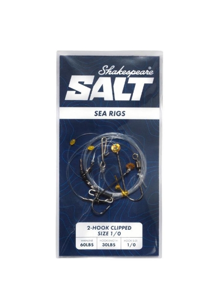 Shakespeare SALT 2 HOOK CLIPPED DOWN RIG SIZE 1/0 - Big Catch Tackle